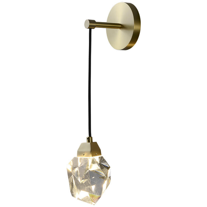 LuxorLicht - Lámpara de pared moderna de cristal con iluminación LED