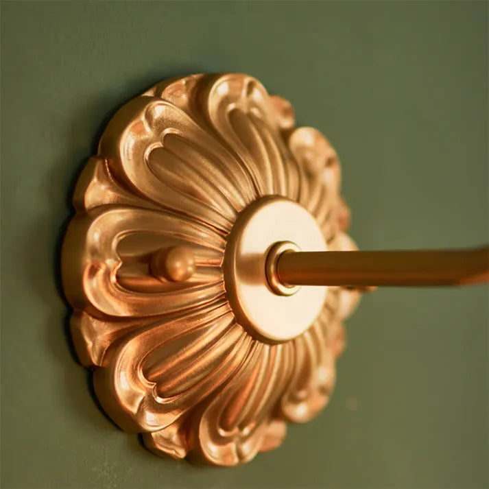 BlossomGlow – Vintage Copper Petal Wall Lamp