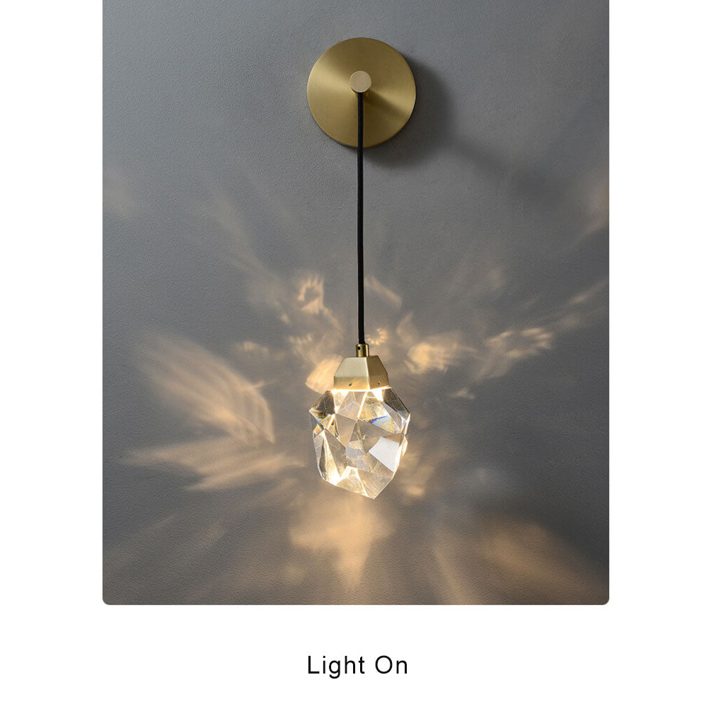 LuxorLicht - Lámpara de pared moderna de cristal con iluminación LED
