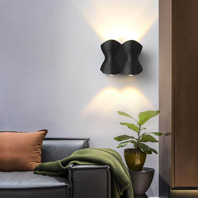 Candeeiro de parede LED impermeável minimalista moderno em alumínio