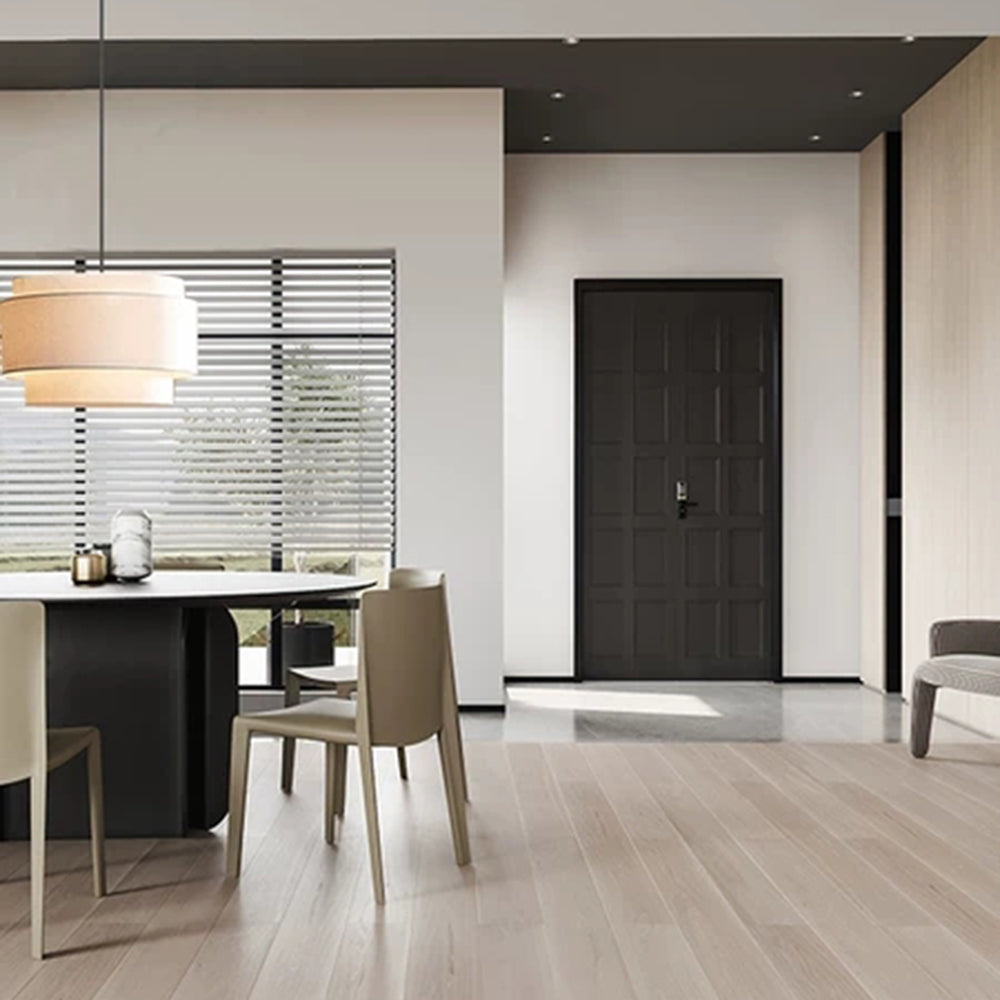 Bauhaus Beige Lampada a Sospensione a Tamburo in Lino Stratificato