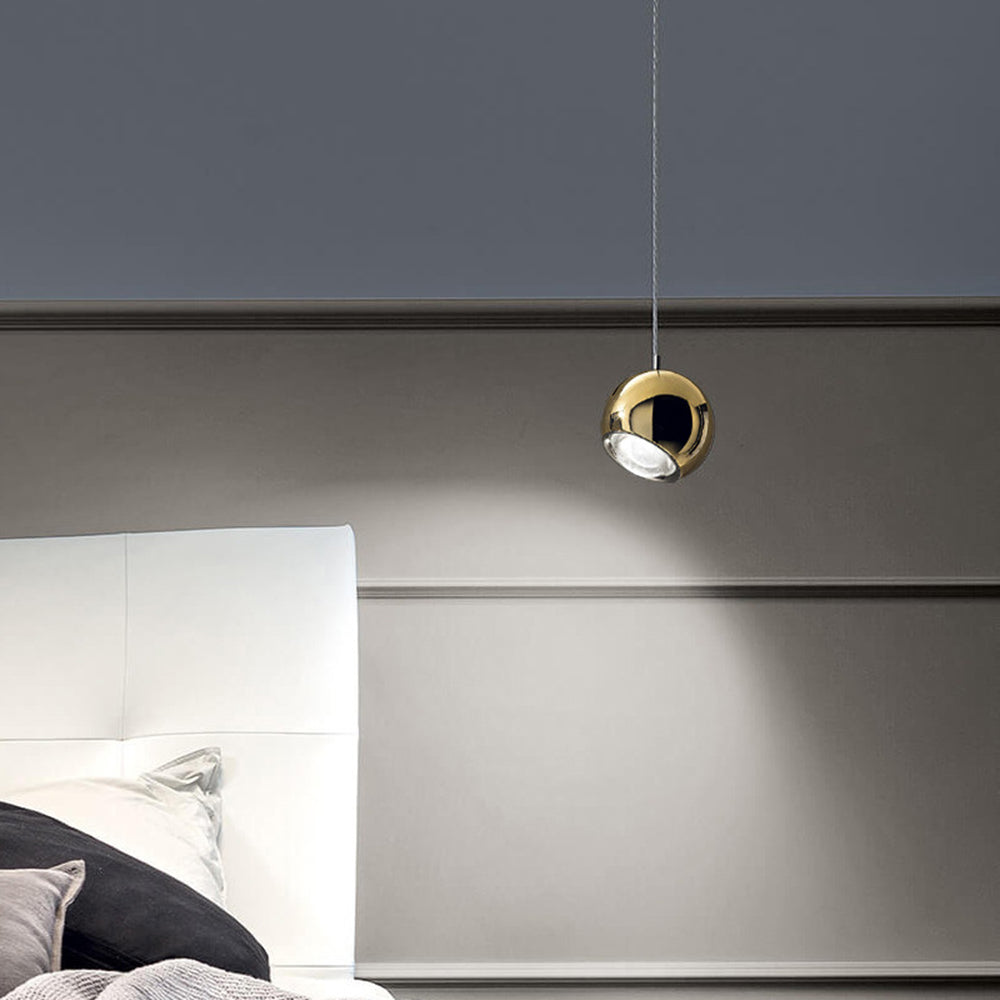 Lámpara colgante LED con bola de espejo medieval