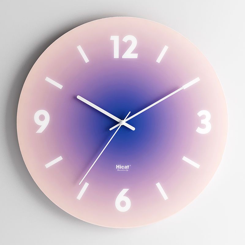 Reloj de pared de cristal lujoso