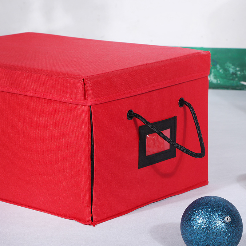 Storage Box Christmas Ornaments Fabric Stackable Organizer Dividers