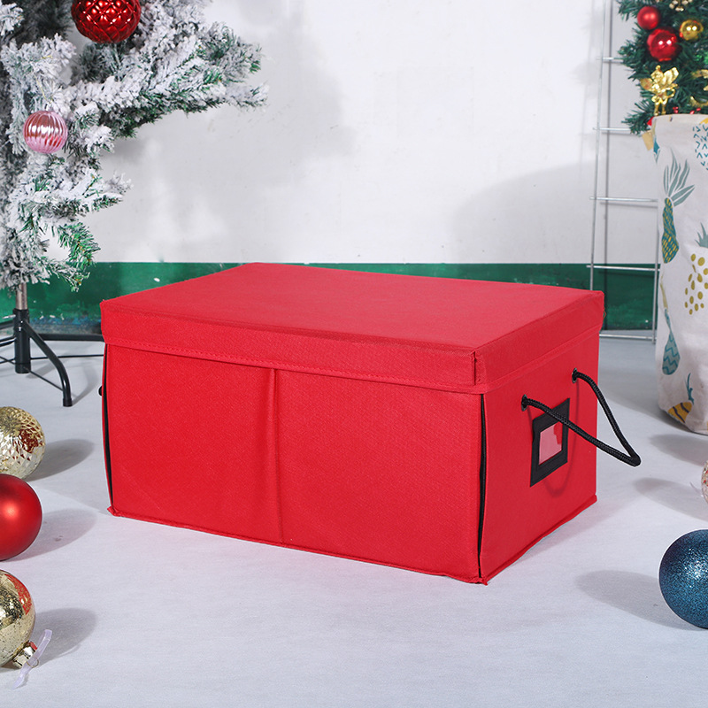 Storage Box Christmas Ornaments Fabric Stackable Organizer Dividers