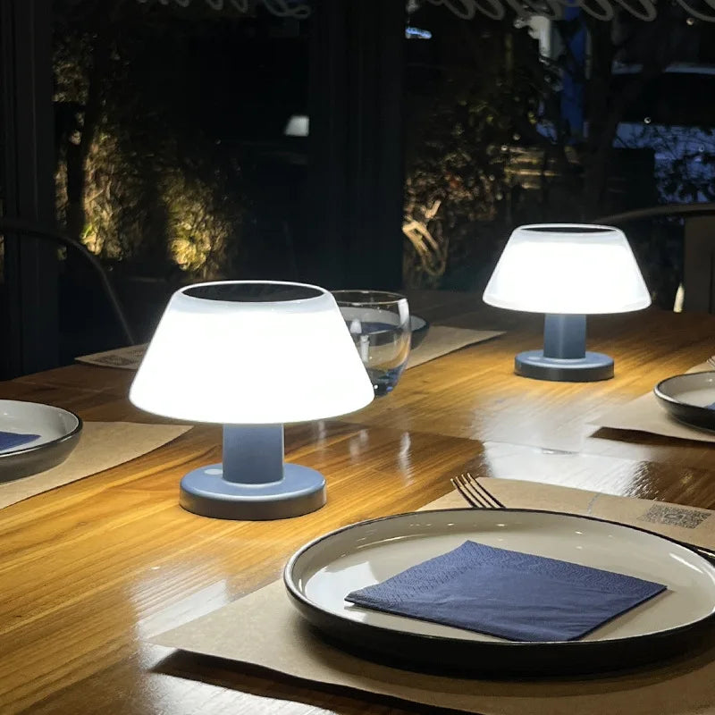 SolarLume - Lâmpada Solar Recarregável para Mesa – Lâmpada de Mesa LED Durável para Interior e Exterior