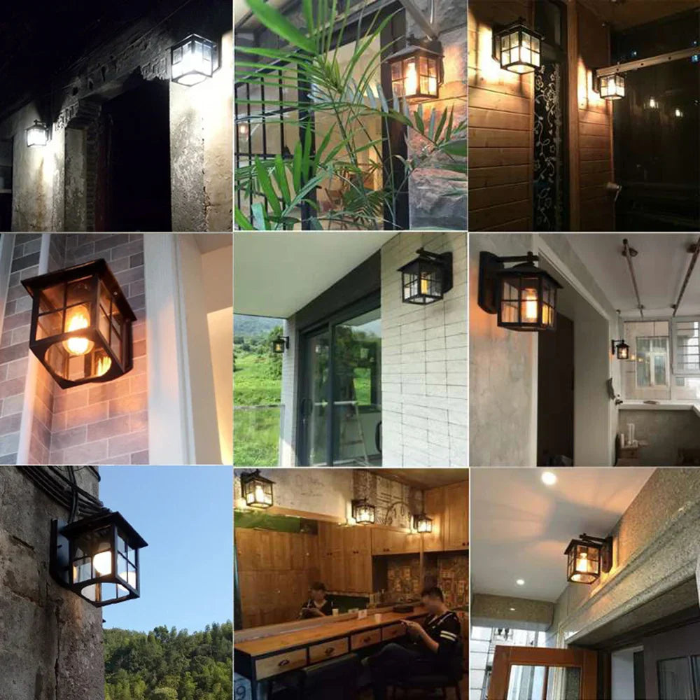 LumiLantern - Candeeiro de Parede Exterior Antigo em Estilo Lanterna – Resistente ao Tempo, Decorativo e Poupa Energia