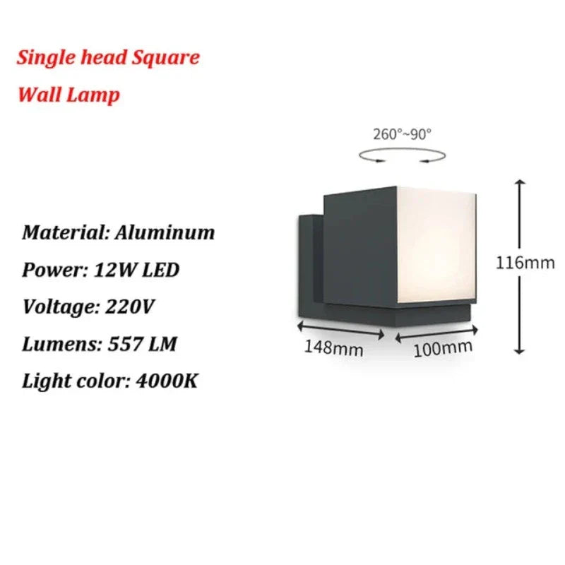 LichtStijl - Lampada da parete LED per esterni per giardini moderni