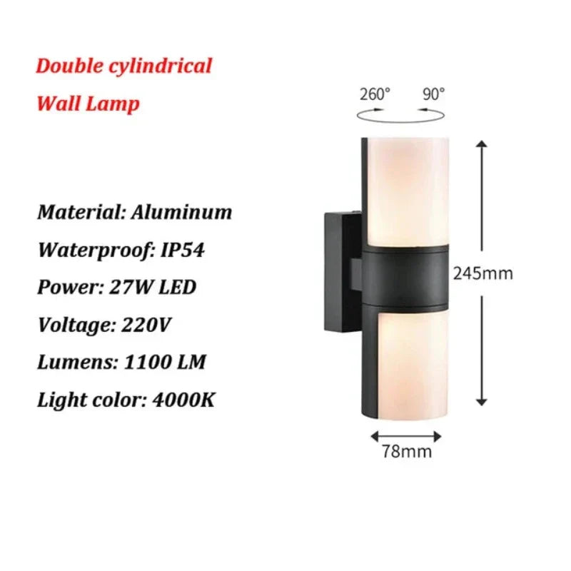 LichtStijl - Lampada da parete LED per esterni per giardini moderni