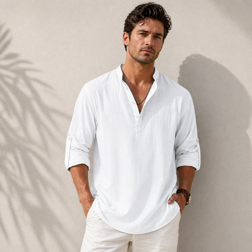 Camicia Uomo Estiva Casual Manica Lunga