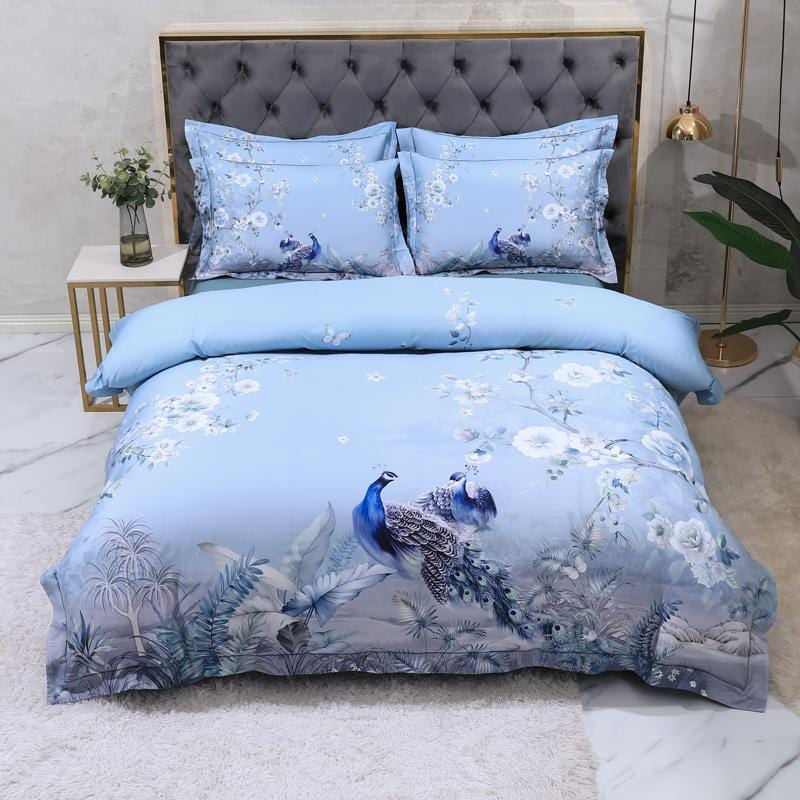 Set Copripiumino Blue Solaire (Cotone Egiziano)
