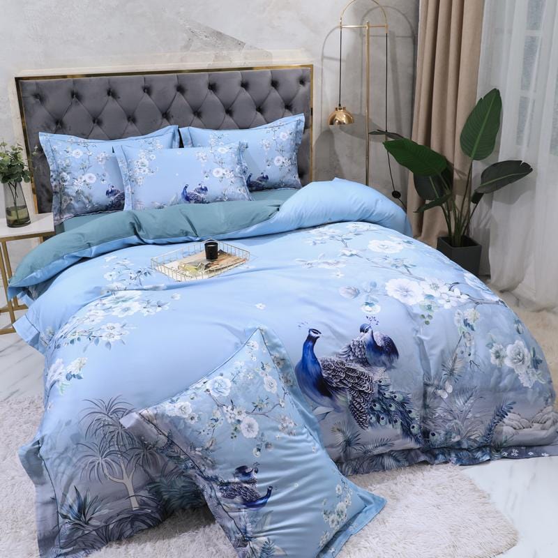 Set Copripiumino Blue Solaire (Cotone Egiziano)
