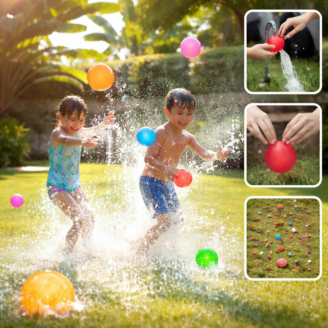 Palloncini d'Acqua Riutilizzabili Gioco Esterno per Bambini da Lanciare