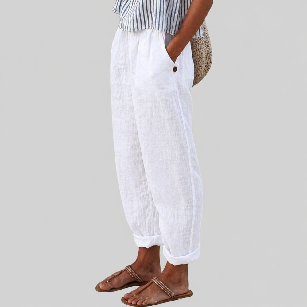 Pantaloni donna casual a vestibilità larga e comoda per tutti i giorni