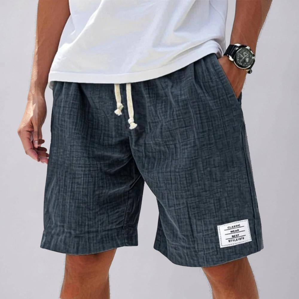 Men's Casual Shorts with Drawstring Pocket for Leisure Time