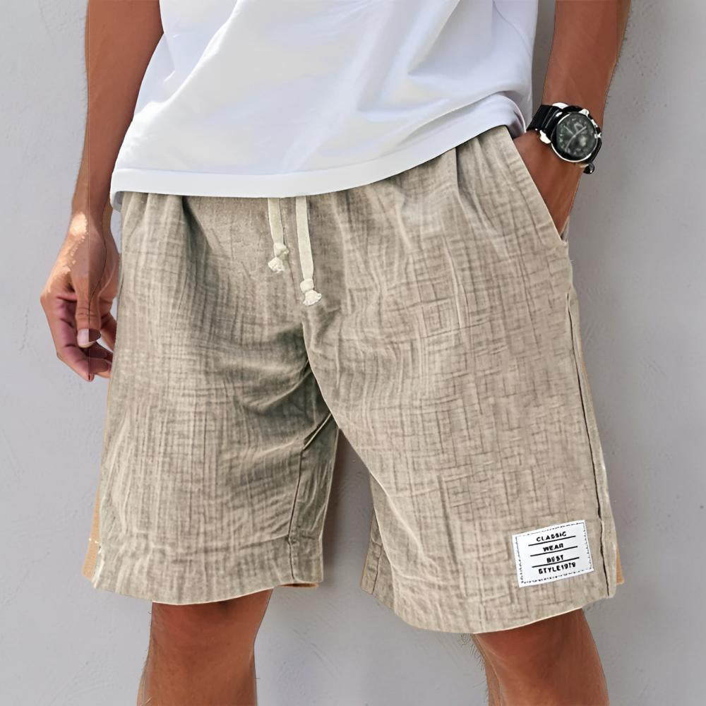 Men's Casual Shorts with Drawstring Pocket for Leisure Time