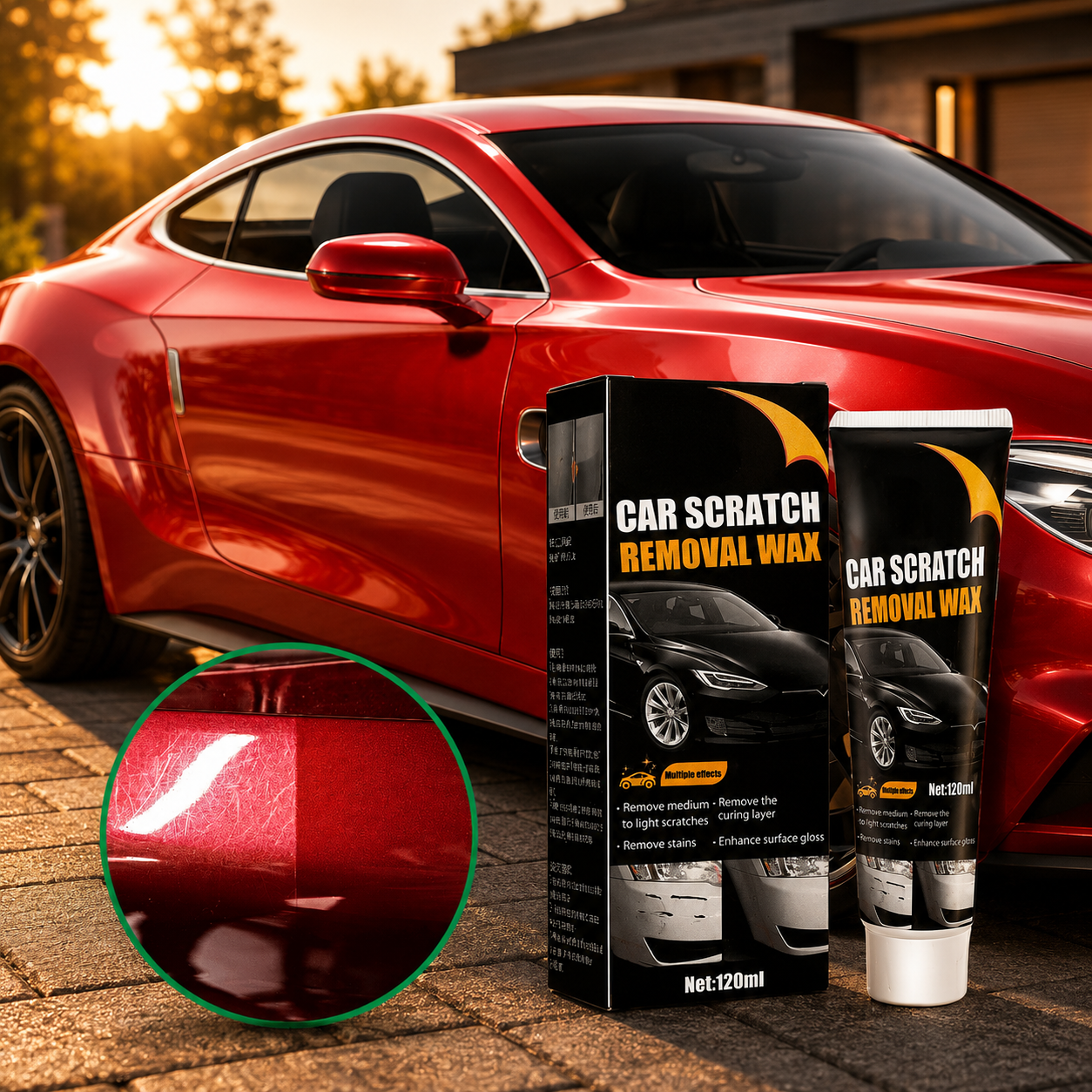 Pasta Graffi Auto Cera Lucidante Carrozzeria Vernice
