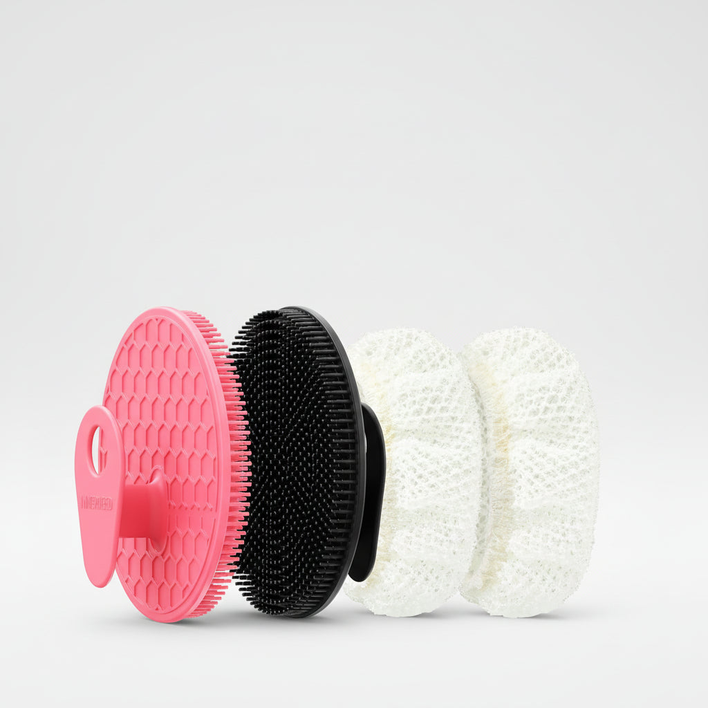 Shower Brush Silicone Body Brush Ergonomic Grip