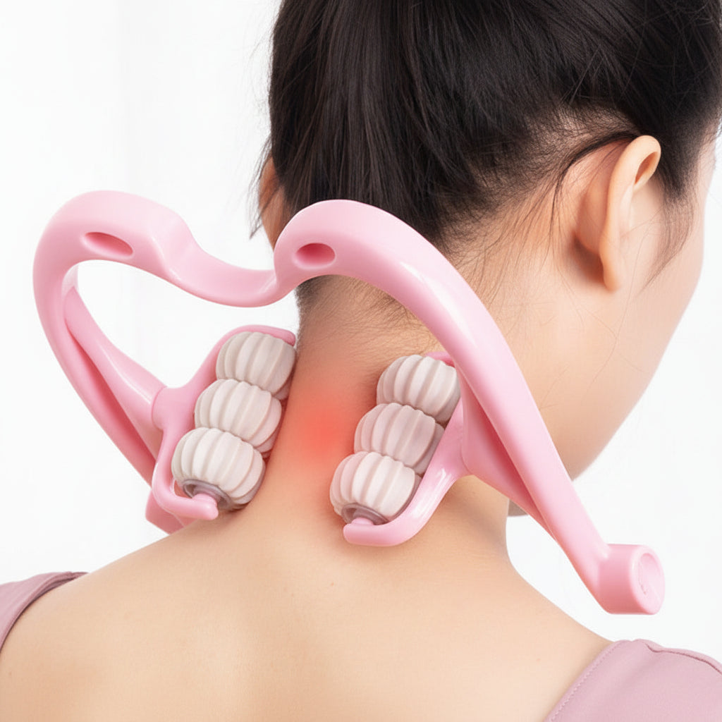Dispositivo Massaggio Nek Ergonomico Manuale Rilassamento Muscolare