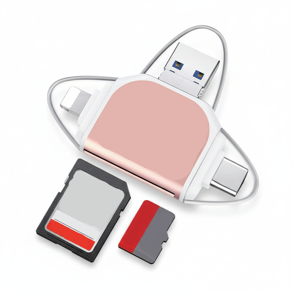 USB 4-In-1 Data Transfer Adapter Fast Sync Charging