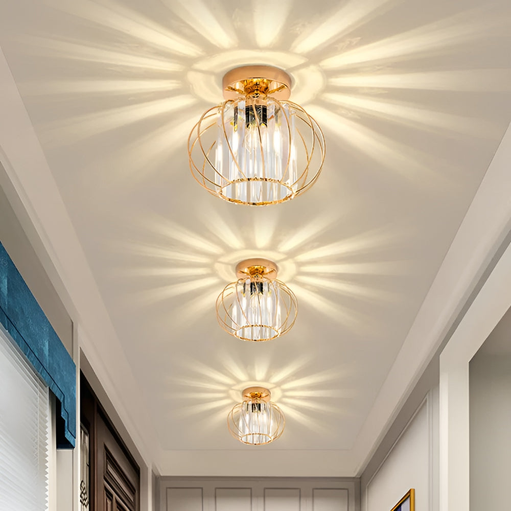 Lampada da soffitto in vetro moderna metallo illuminazione da soffitto soggiorno ingresso
