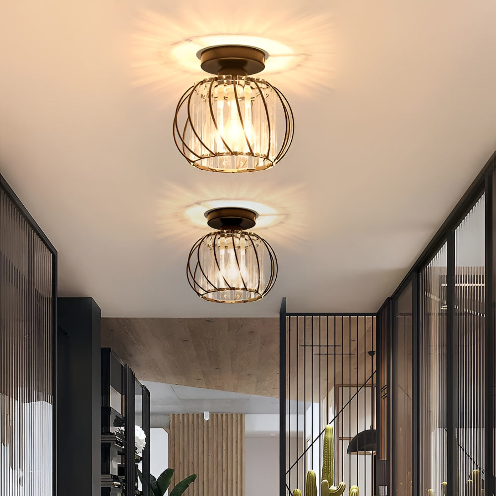 Lampada da soffitto in vetro moderna metallo illuminazione da soffitto soggiorno ingresso
