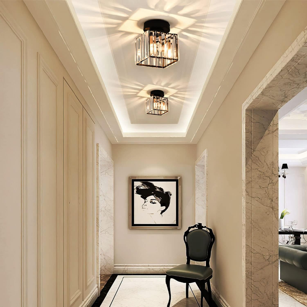 Ceiling Lamp Crystal Modern Brass Ceiling Lighting Hall Living Room