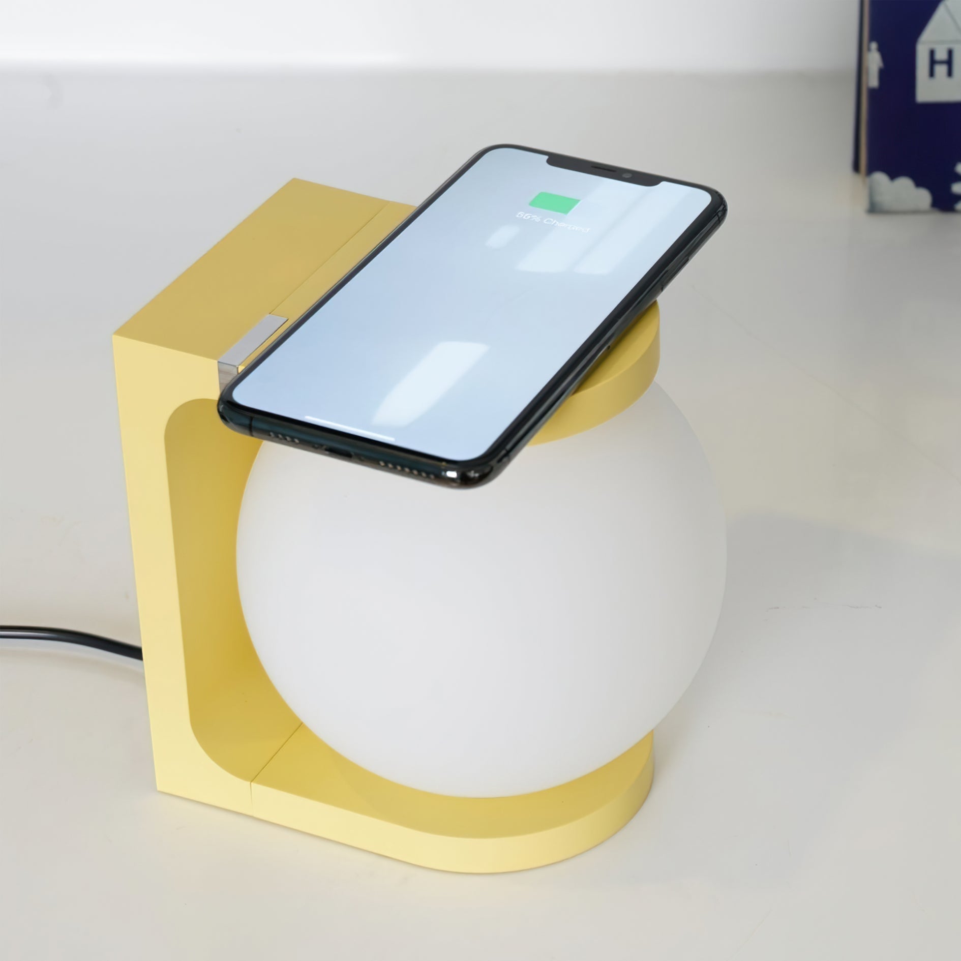 LumiCharge - Wireless Rechargeable LED Table Lamp with Book Support