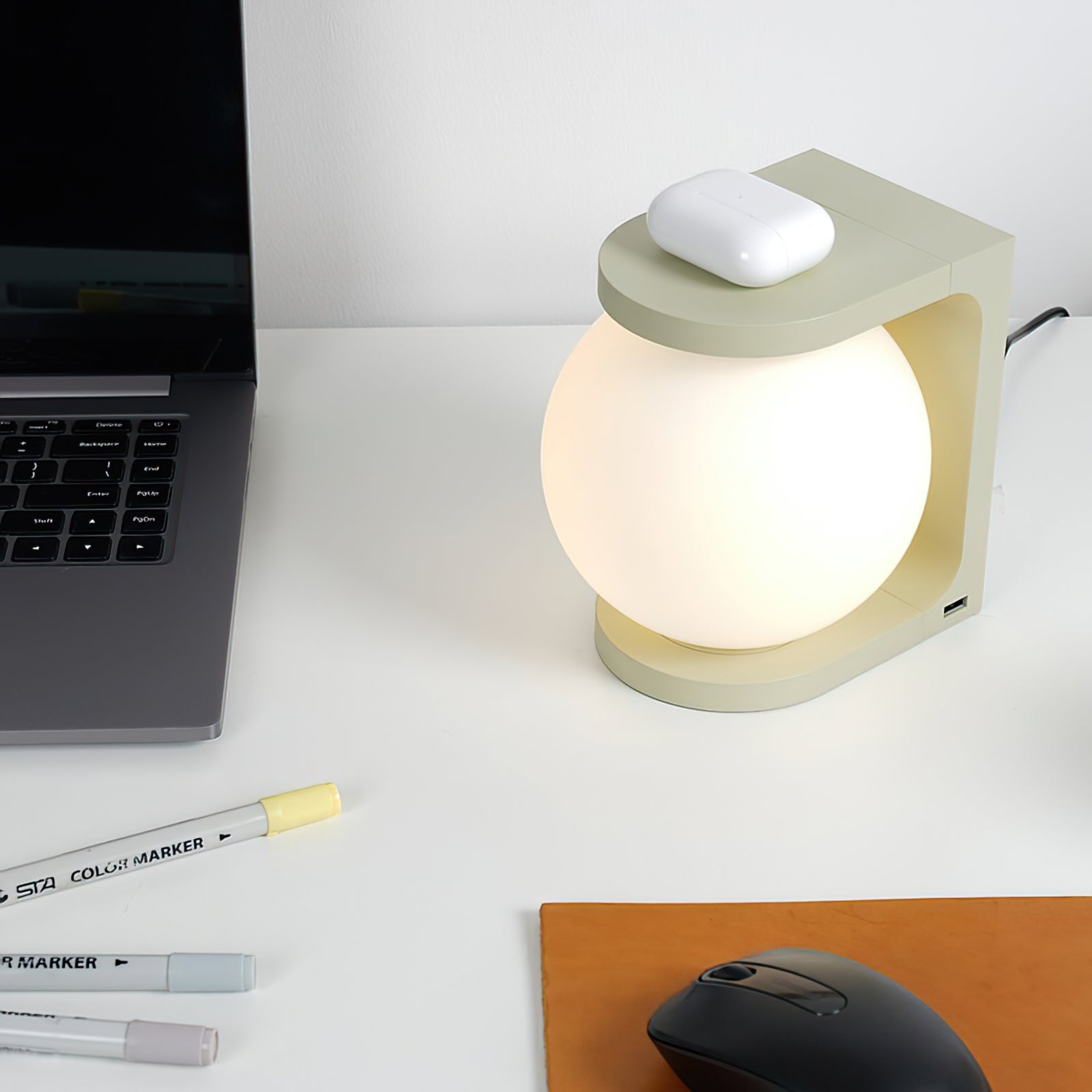 LumiCharge - Wireless Rechargeable LED Table Lamp with Book Support