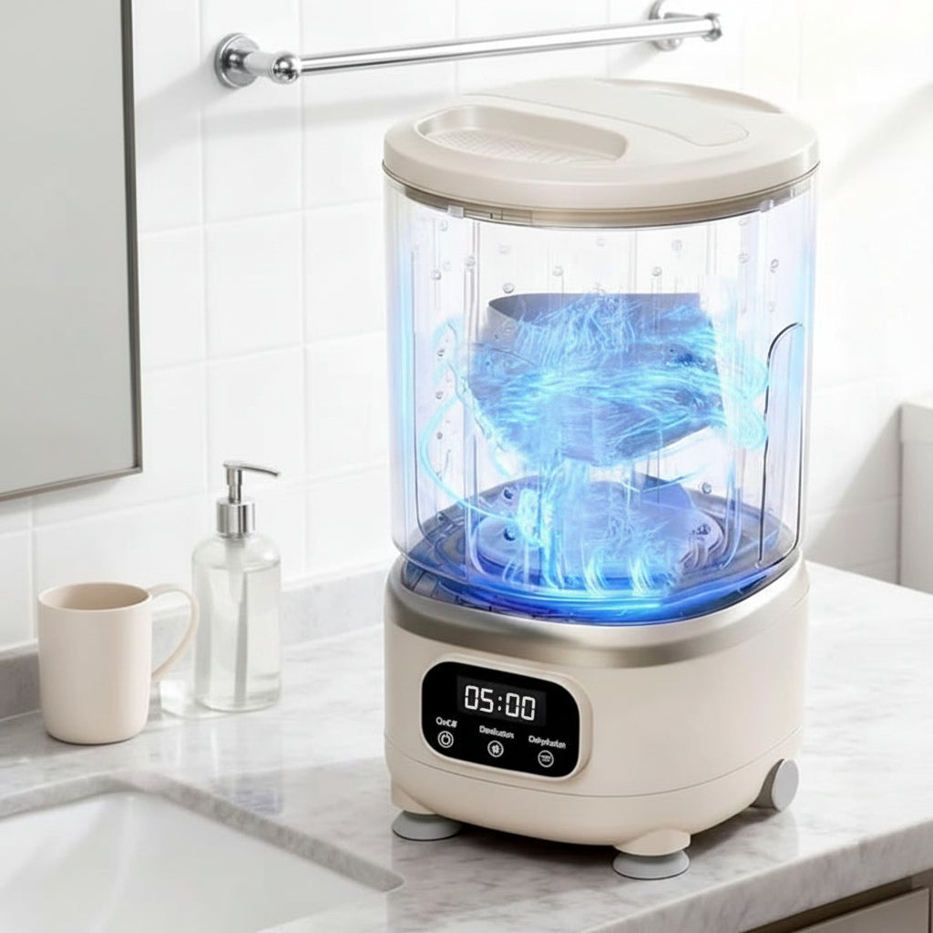 Mini Wasmachine Centrifuge Draagbaar 3L UV Hygiëne