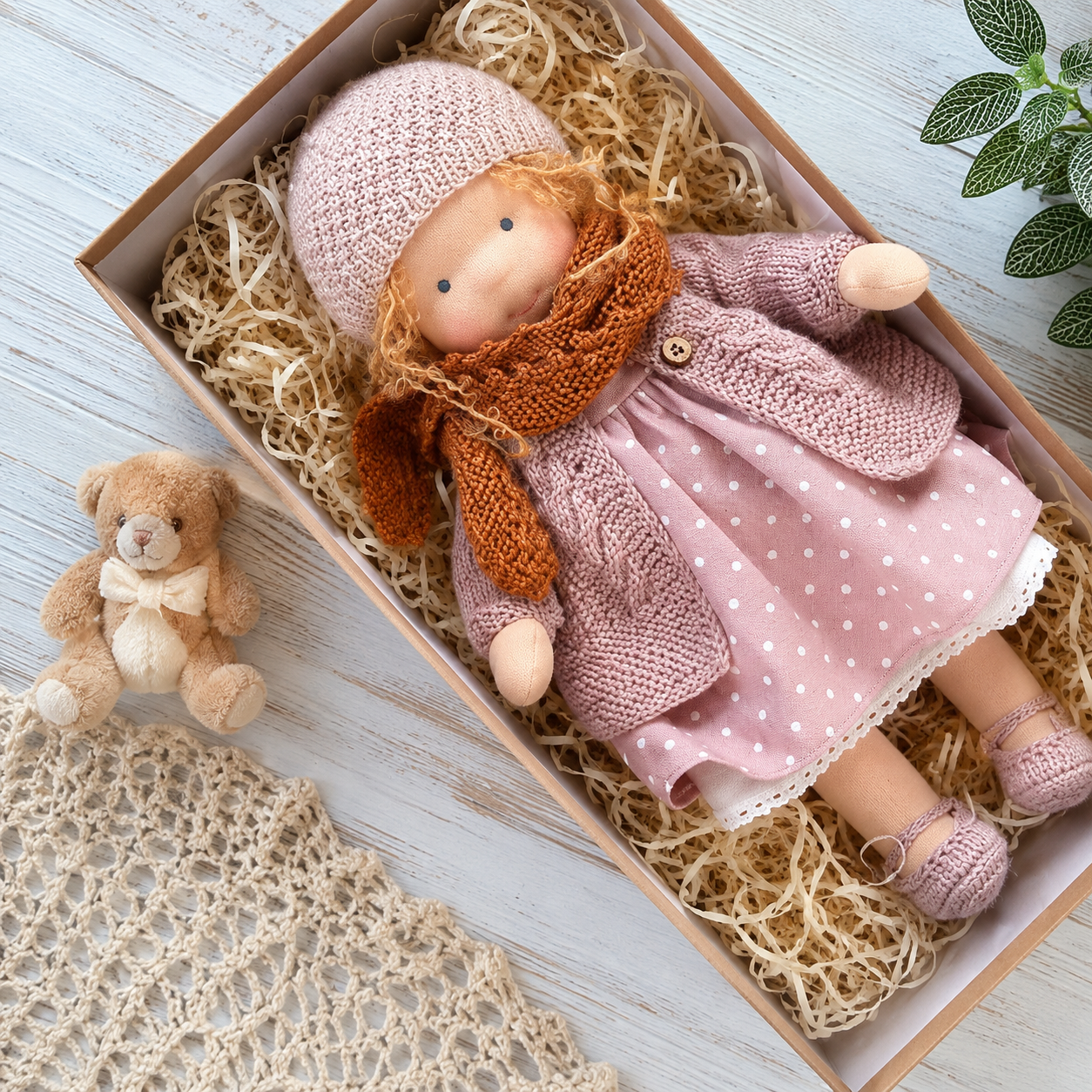 Pupazzo Di Stoffa Bambini Waldorf Giocattolo Morbido