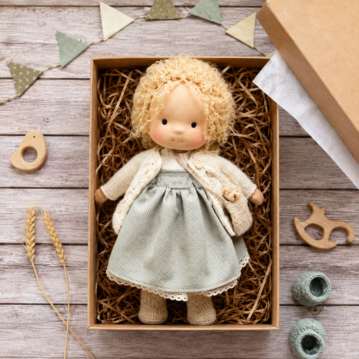 Pupazzo Di Stoffa Bambini Waldorf Giocattolo Morbido