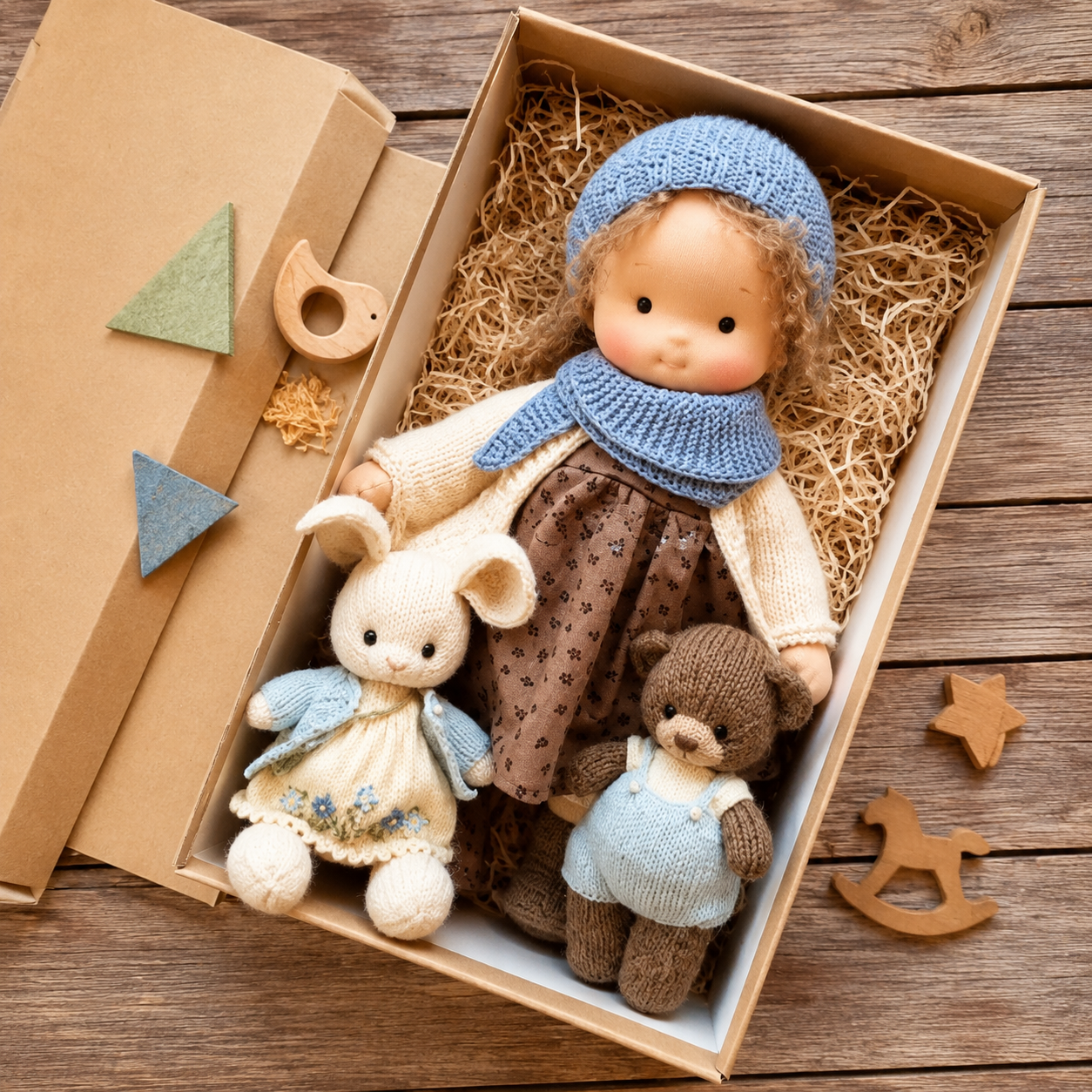Pupazzo Di Stoffa Bambini Waldorf Giocattolo Morbido