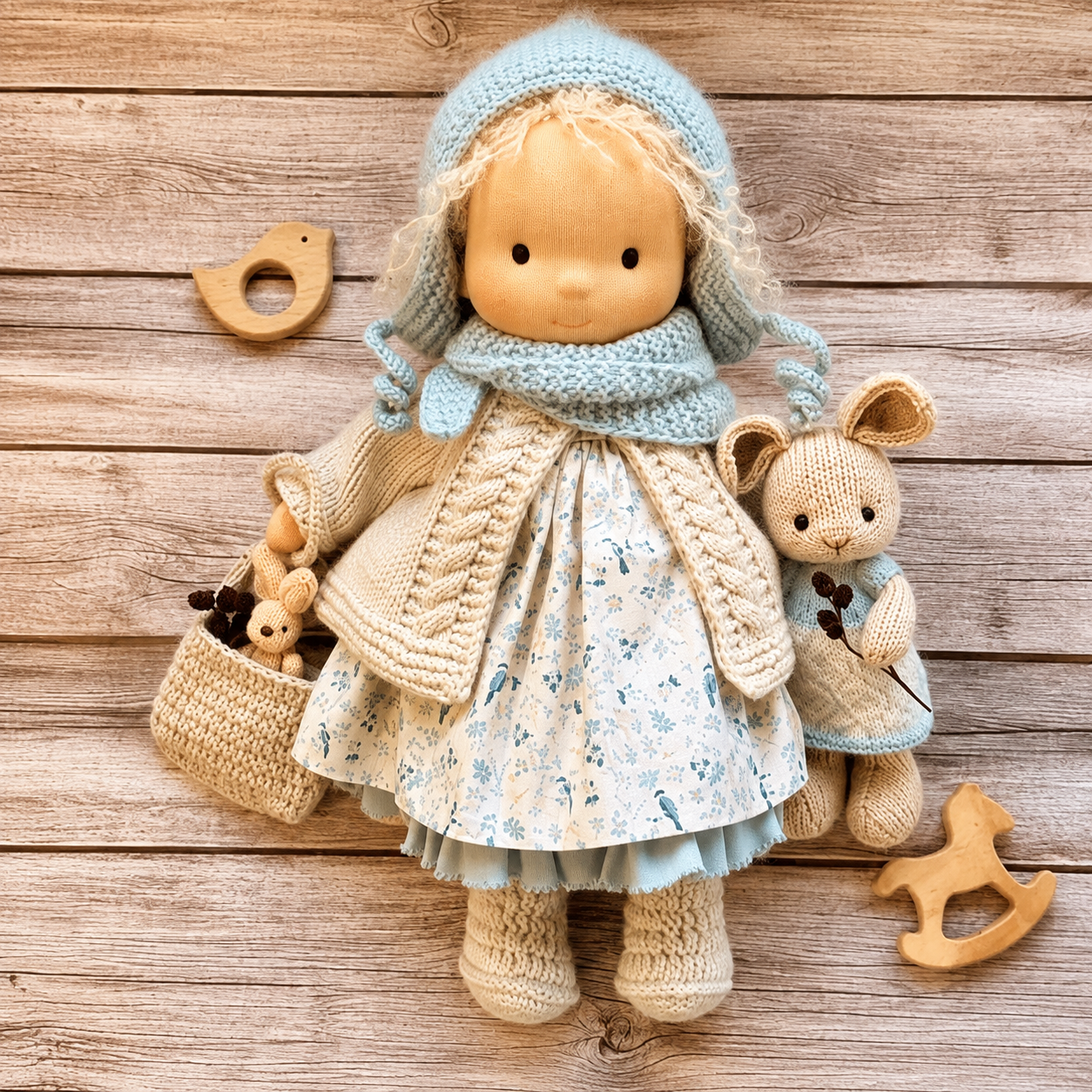 Pupazzo Di Stoffa Bambini Waldorf Giocattolo Morbido