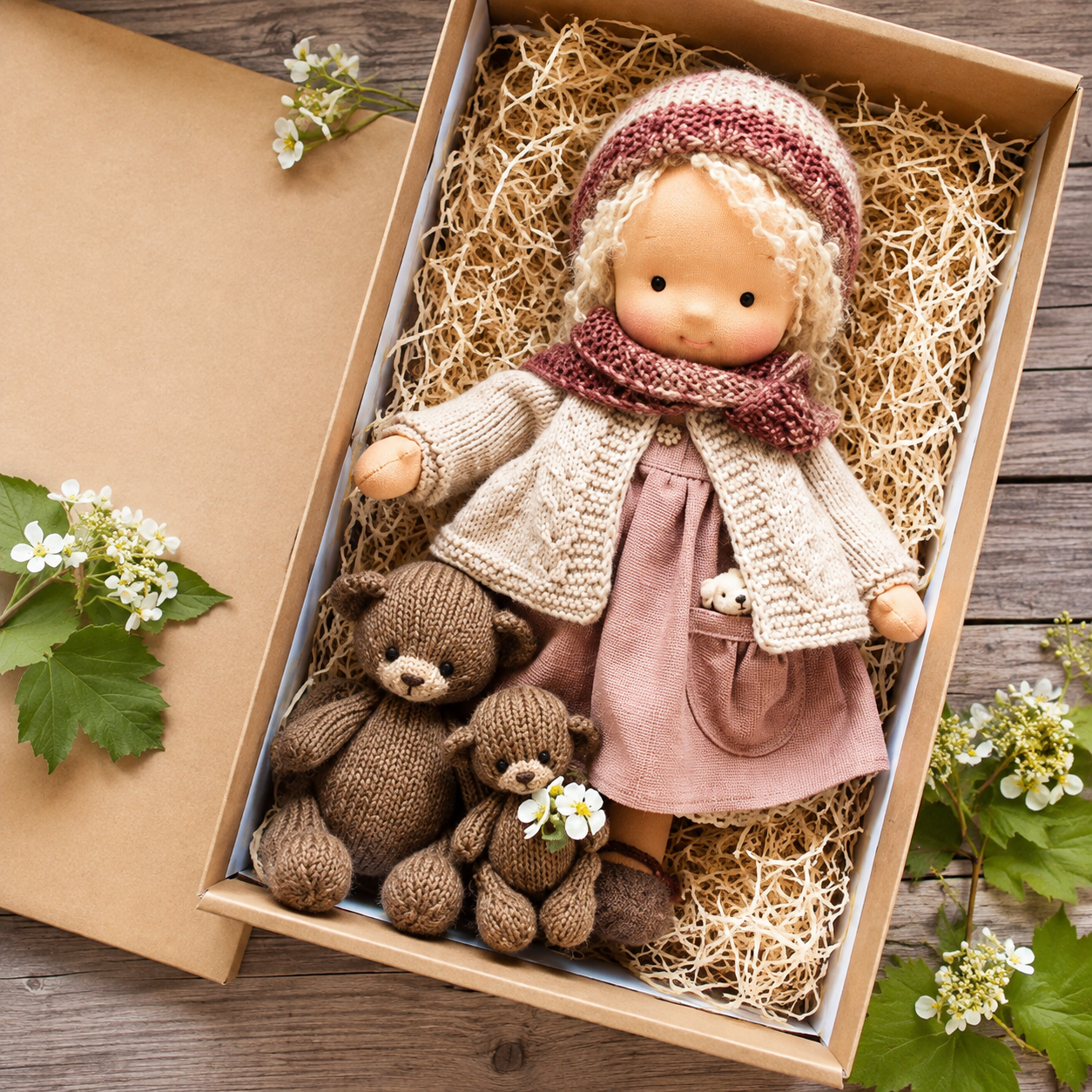 Pupazzo Di Stoffa Bambini Waldorf Giocattolo Morbido