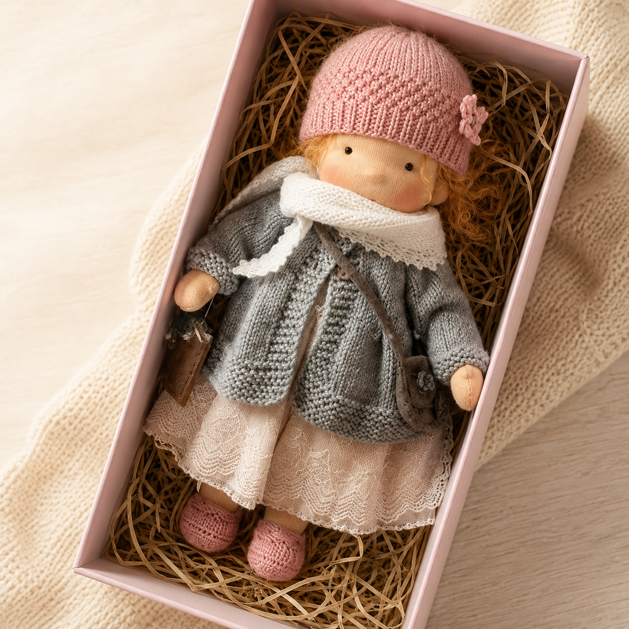 Pupazzo Di Stoffa Bambini Waldorf Giocattolo Morbido