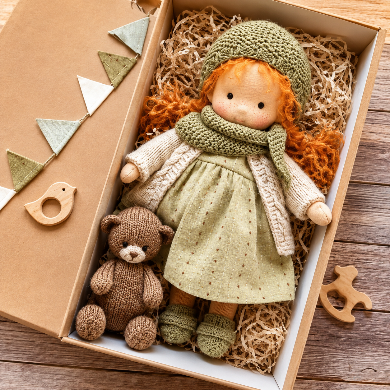 Pupazzo Di Stoffa Bambini Waldorf Giocattolo Morbido