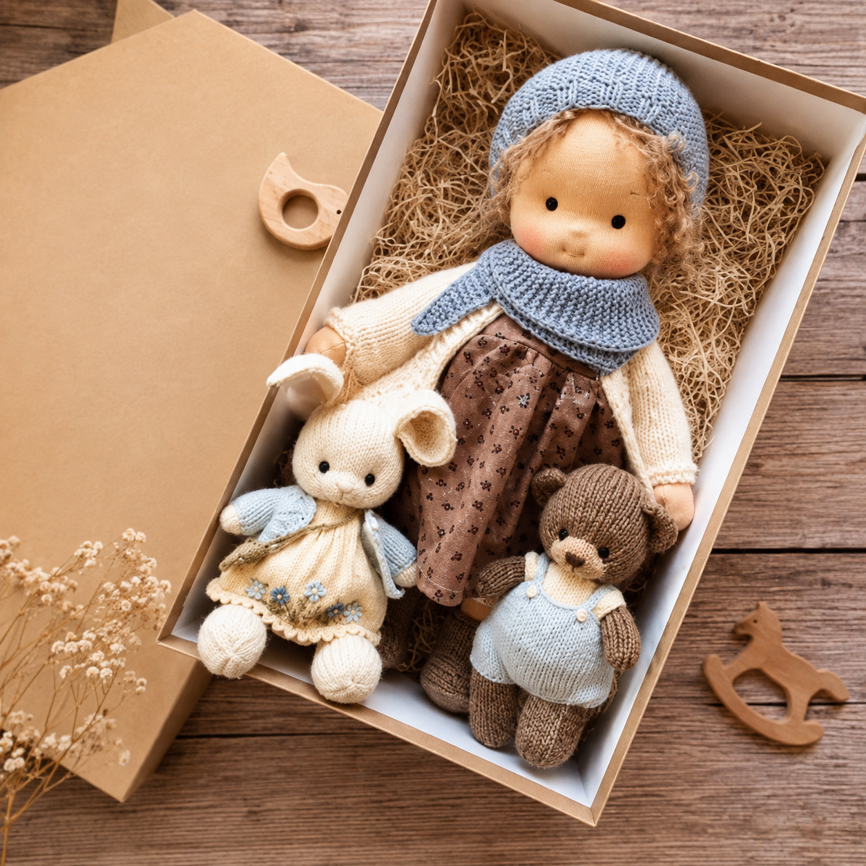 Pupazzo Di Stoffa Bambini Waldorf Giocattolo Morbido