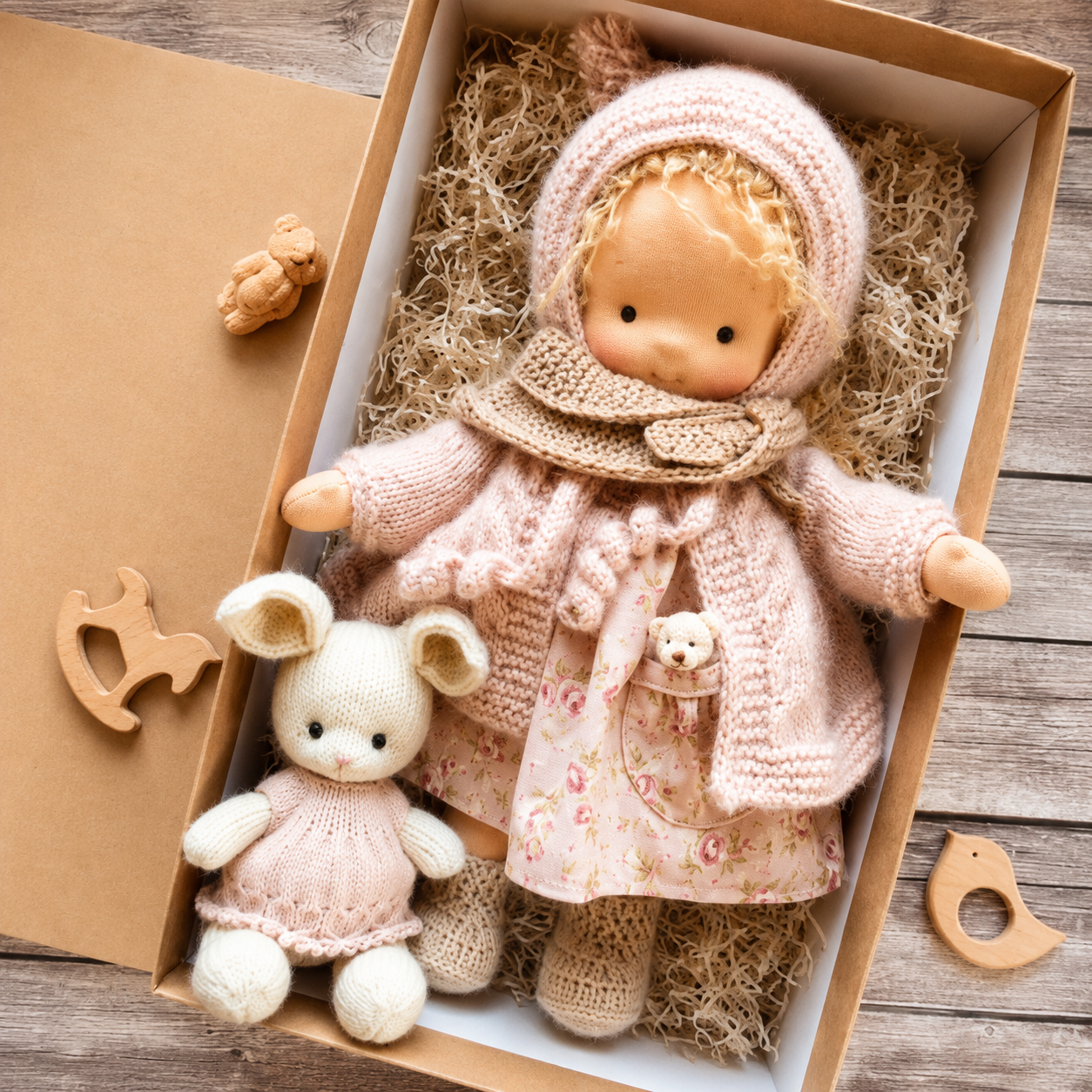 Pupazzo Di Stoffa Bambini Waldorf Giocattolo Morbido
