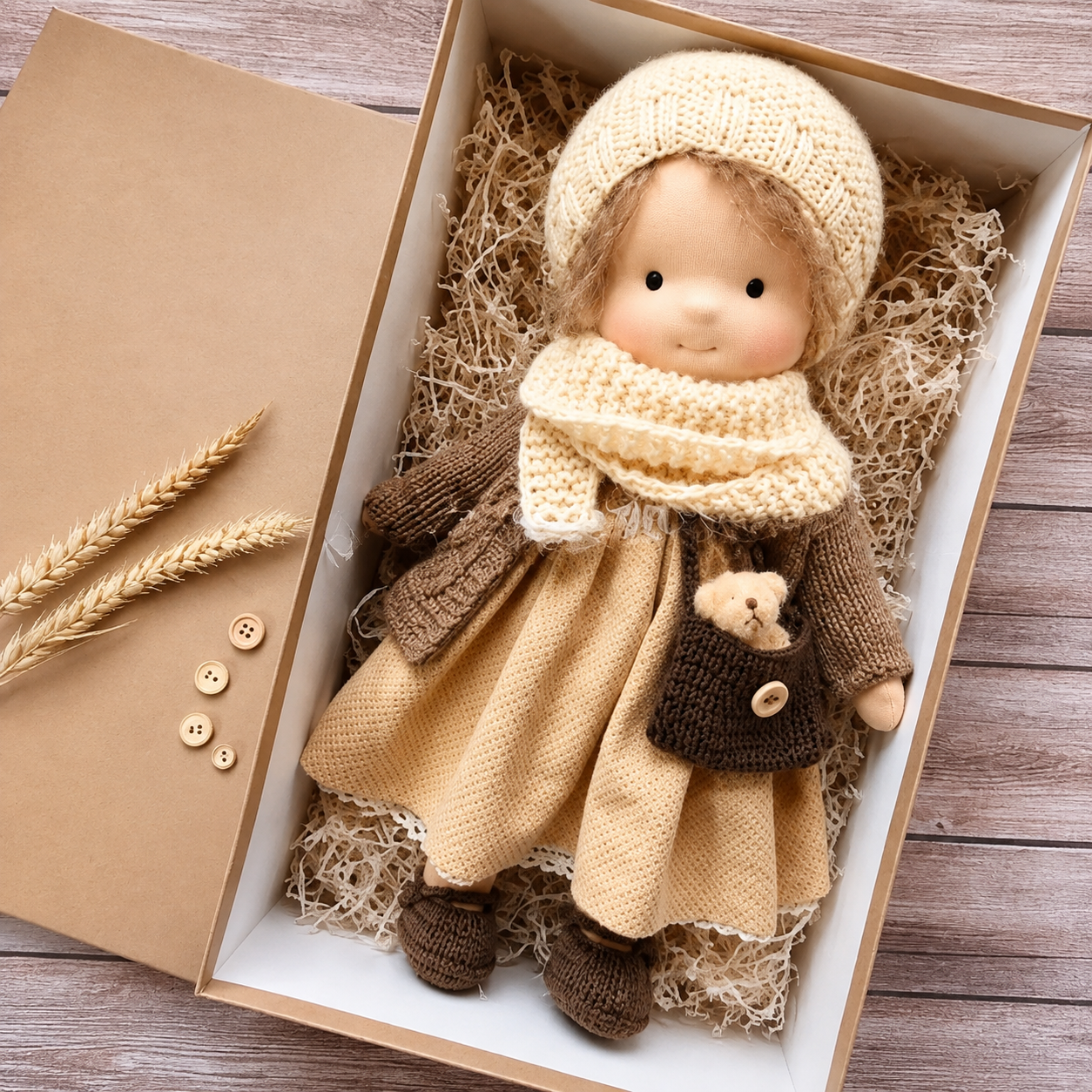 Pupazzo Di Stoffa Bambini Waldorf Giocattolo Morbido