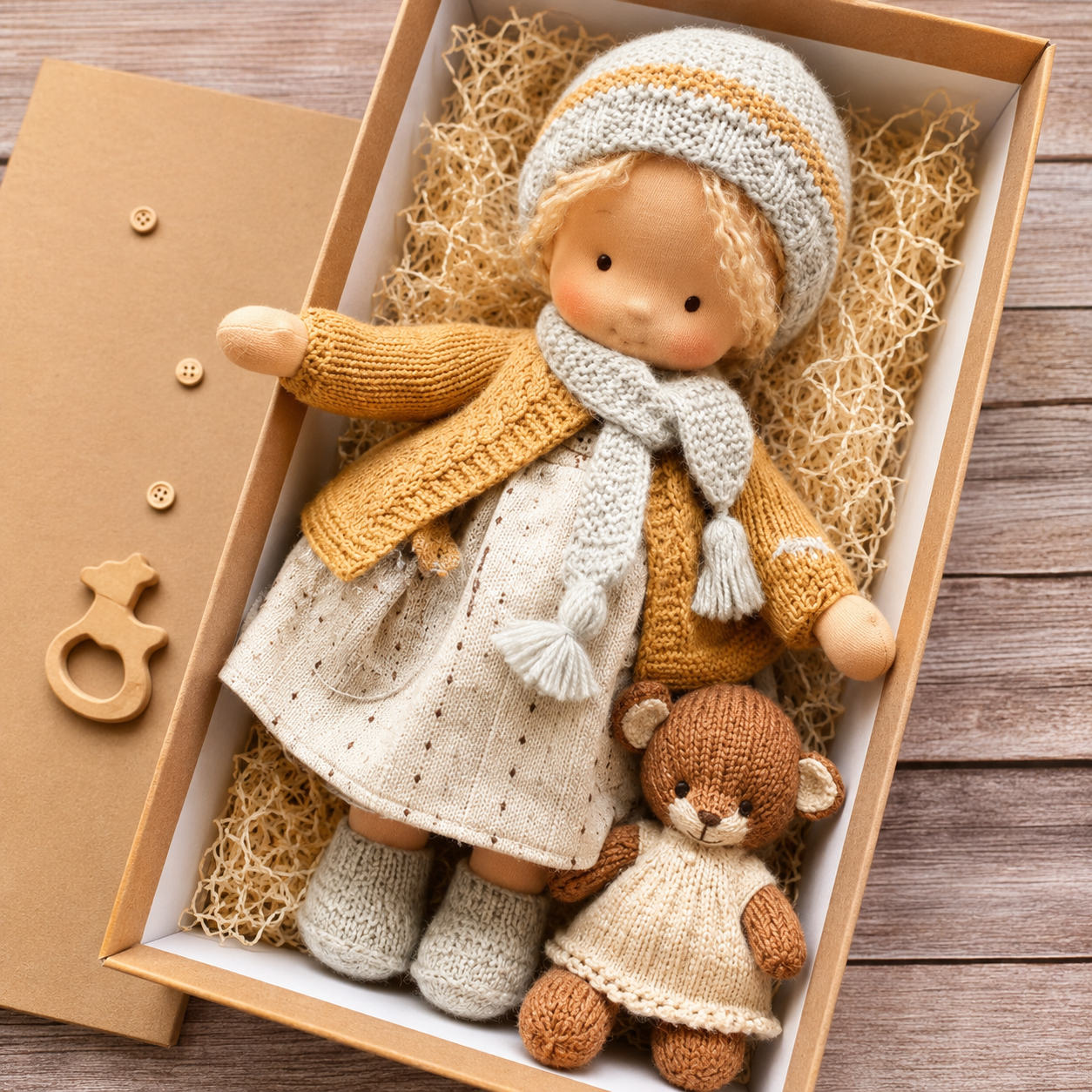 Pupazzo Di Stoffa Bambini Waldorf Giocattolo Morbido