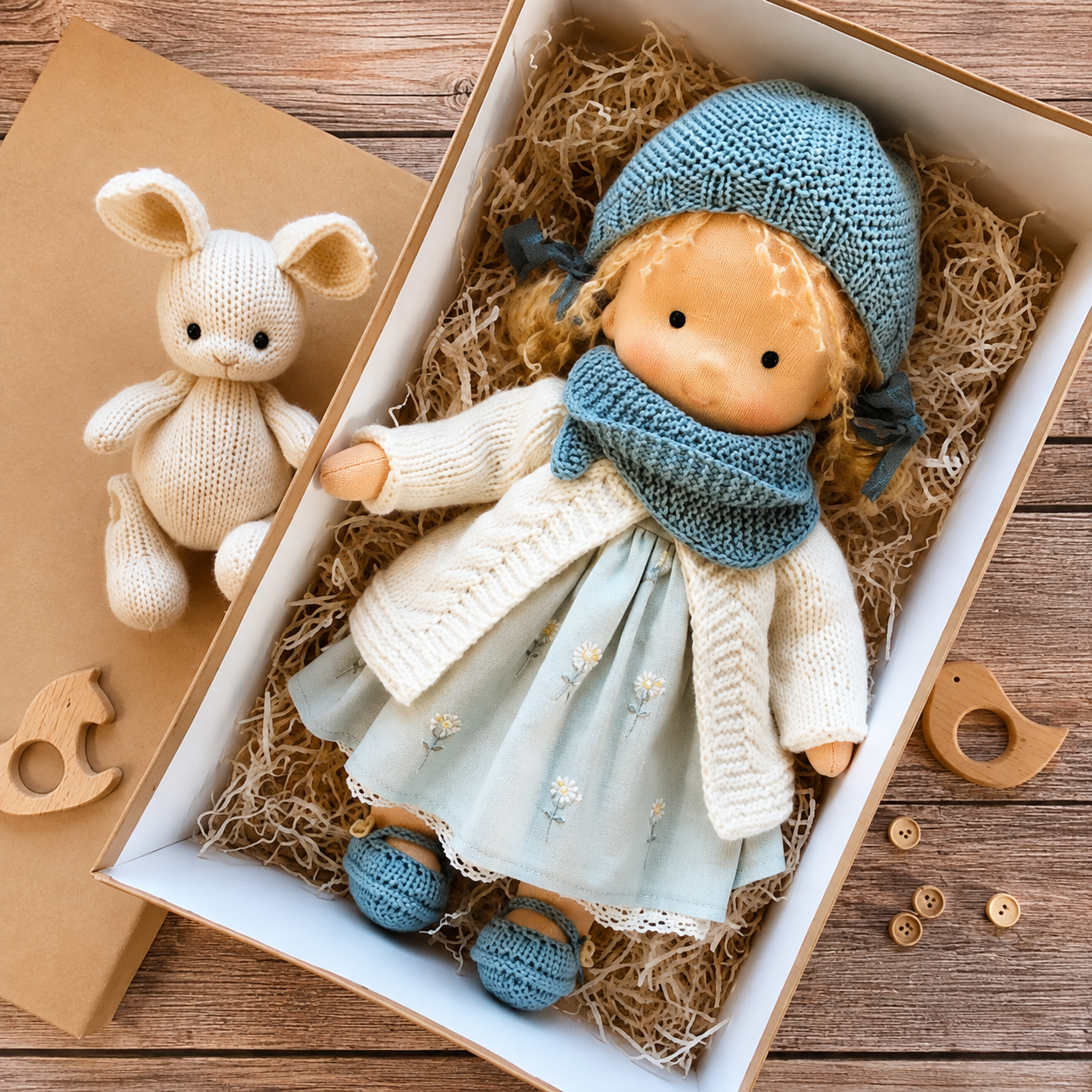 Pupazzo Di Stoffa Bambini Waldorf Giocattolo Morbido
