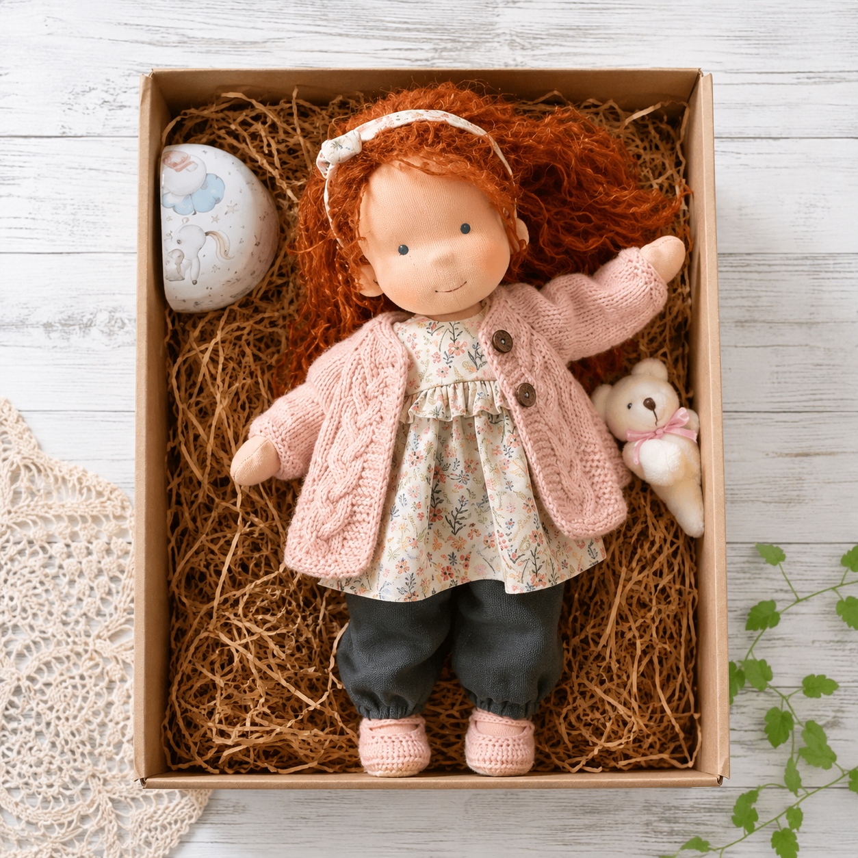 Pupazzo Di Stoffa Bambini Waldorf Giocattolo Morbido