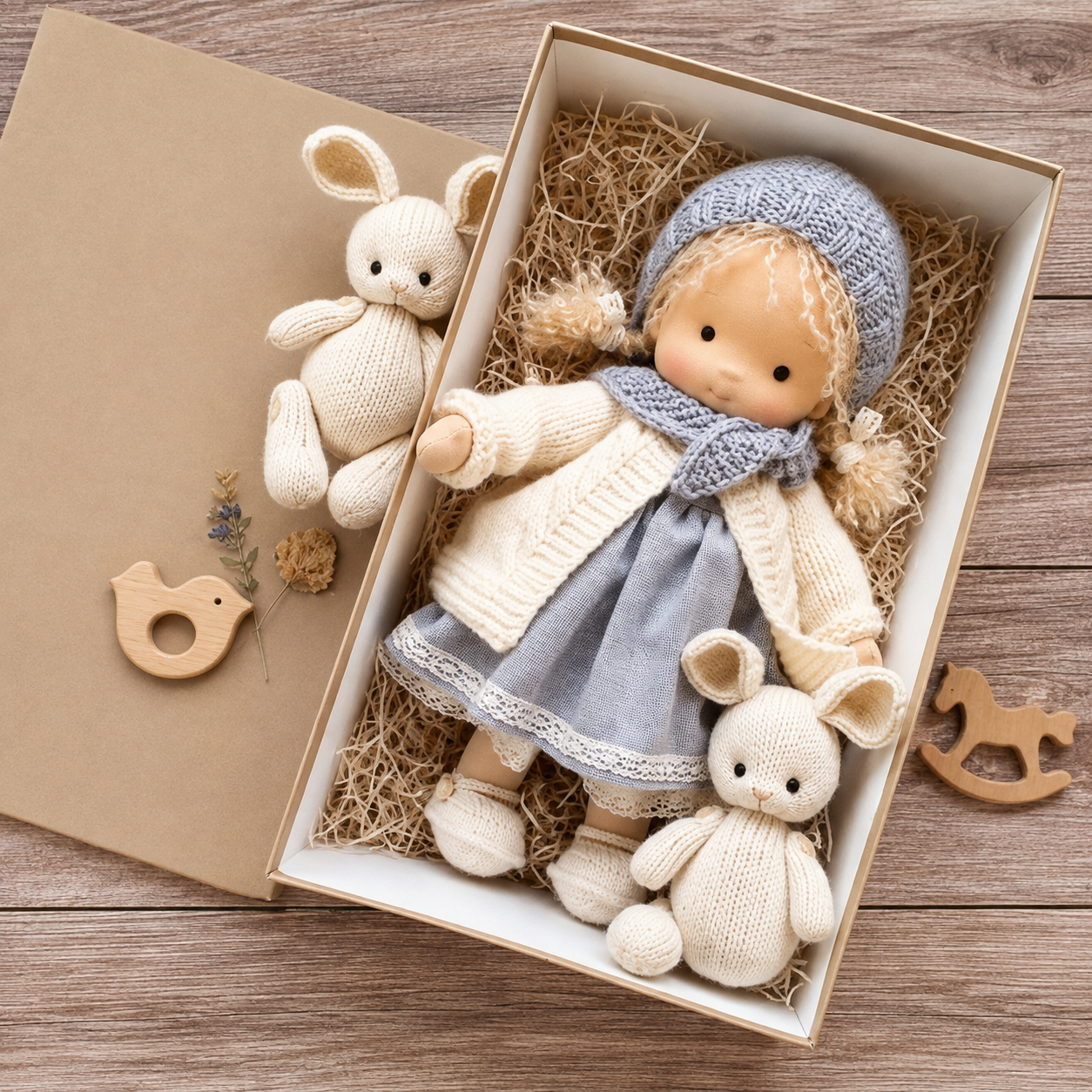 Pupazzo Di Stoffa Bambini Waldorf Giocattolo Morbido