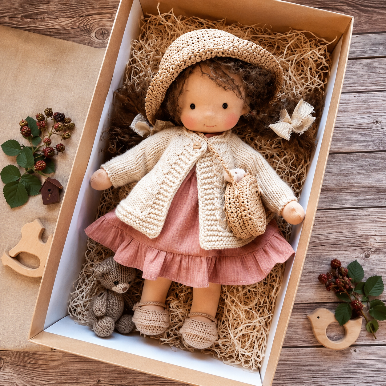 Pupazzo Di Stoffa Bambini Waldorf Giocattolo Morbido