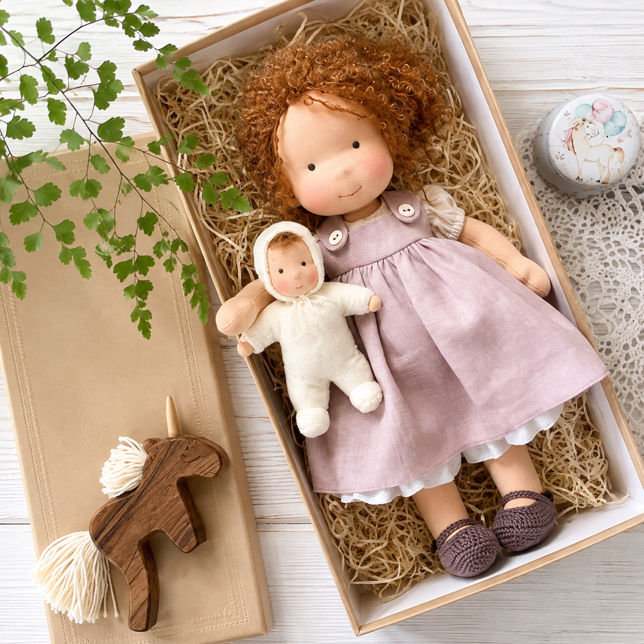Pupazzo Di Stoffa Bambini Waldorf Giocattolo Morbido
