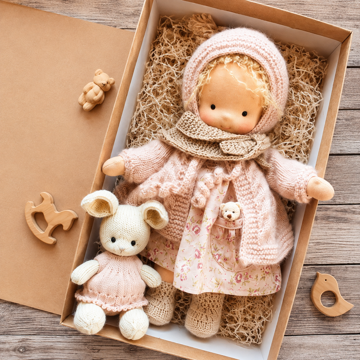 Pupazzo Di Stoffa Bambini Waldorf Giocattolo Morbido