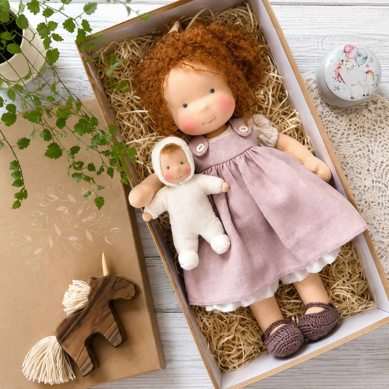 Pupazzo Di Stoffa Bambini Waldorf Giocattolo Morbido