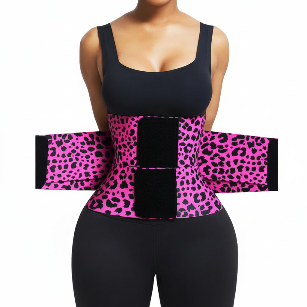 Leopard Pattern Waist Trainer Women Fitness Shaping Belt