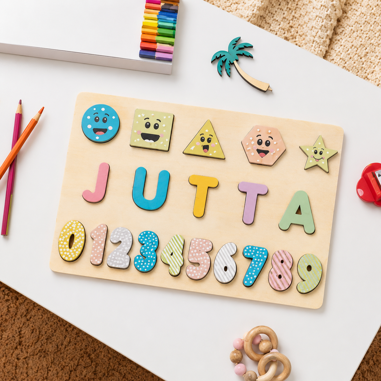 Puzzle in Legno Personalizzato Compleanno Gioco Educativօ